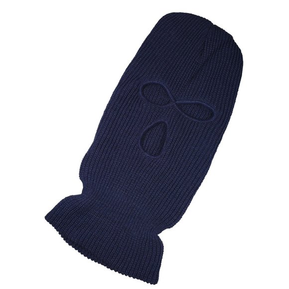 Winter Clearance Sale 2 FOR $15.00 Navy 3 Hole Winter Ski Face Mask - Picture 2 of 4